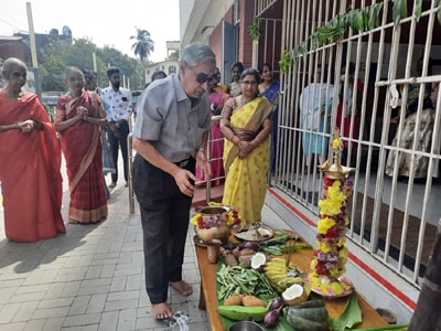 Pongal pooja at the front yard